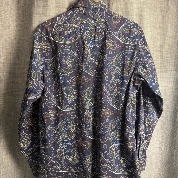Cremieux Blue Paisley Men's Shirt - Picture 2 of 5